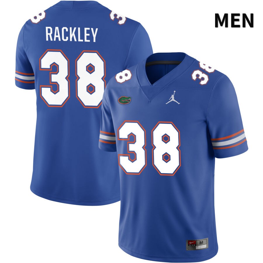 NCAA Florida Gators Cahron Rackley Men's #38 Jordan Brand Royal 2022 NIL Stitched Authentic College Football Jersey ERW3864LD